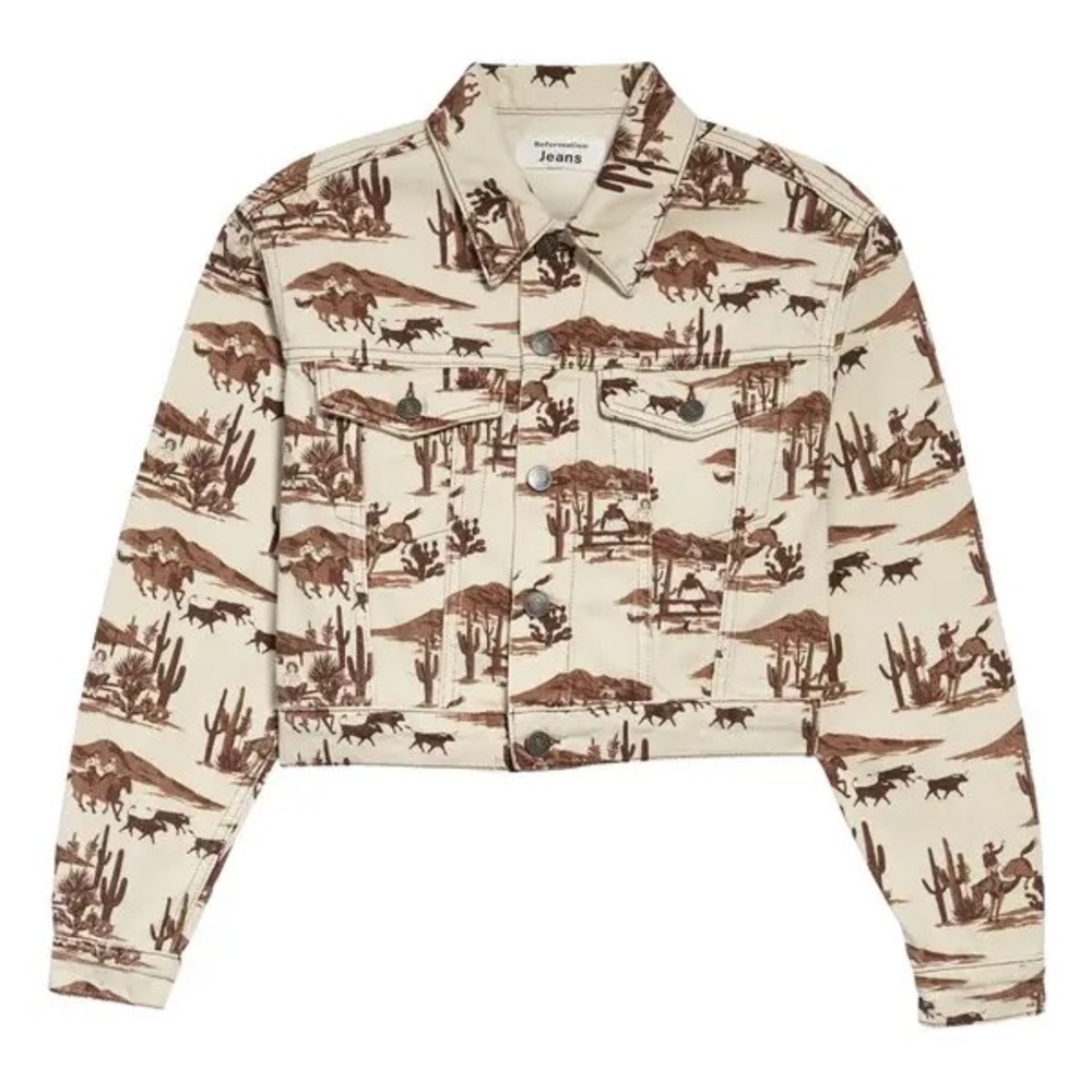 Reformation Denim Jacket - Western Print